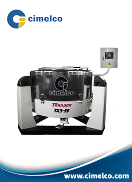 Centrifuga extractora industrial de 30 kg. marca cimelco. Fabricacion nacional. Lavanderia industrial. ISO 9001.