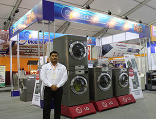 Lavadora y secadora comercial semi industrial LG para negocio de lavanderia