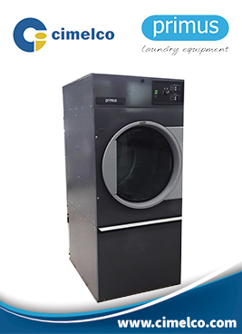 Secadora de ropa industrial para lavanderias comerciales o industriales. Marca Primus modelo DX. Cimelco